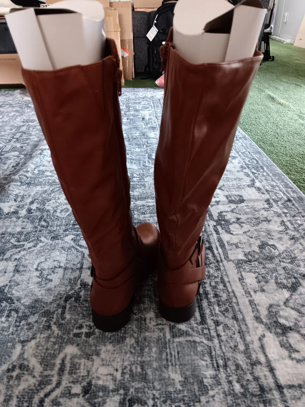 Women's Tall Brown Leather Riding Boots Style & Co Size 7